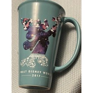 Disney World Mickey Mouse Sorcerer Dream Wish 2017 Teal Mug Cup Disney 12oz